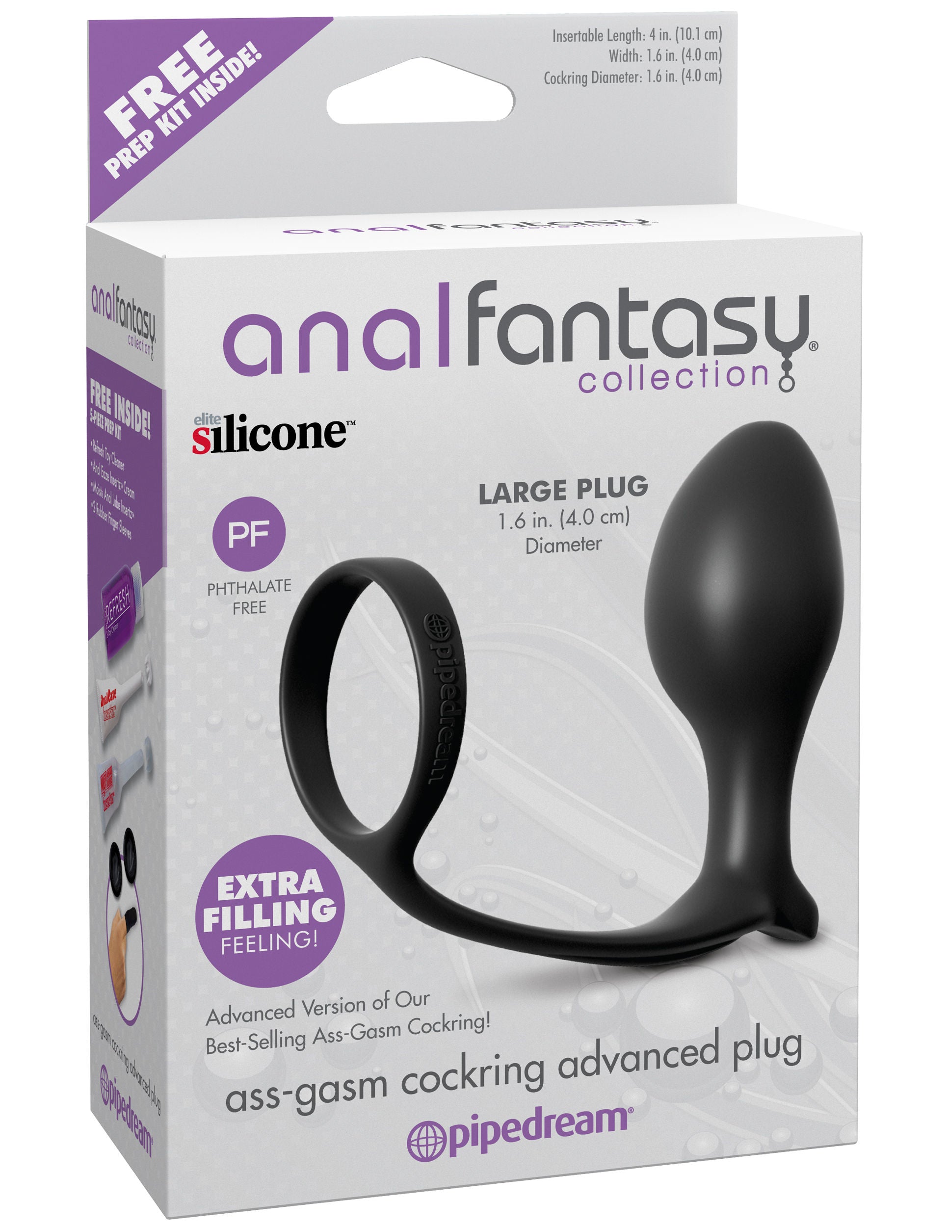 Anal Fantasy Collection Ass Gasm Cockring Advanced Plug - Love It Wet