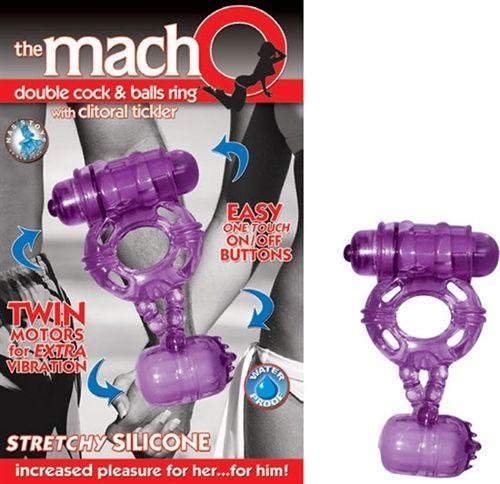 The Macho Double -Purple Cock and Balls - Love It Wet