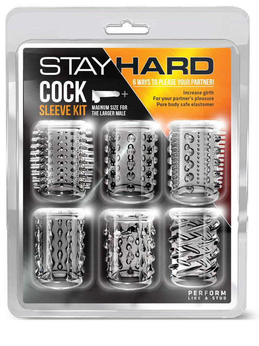 Stay Hard Cock Sleeve Kit - Clear - Love It Wet