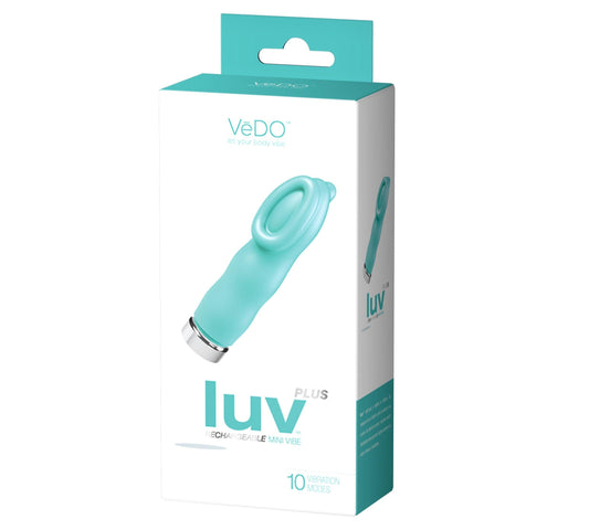 Luv Plus Rechargeable Mini Vibe - Tease Me Turquoise - Love It Wet