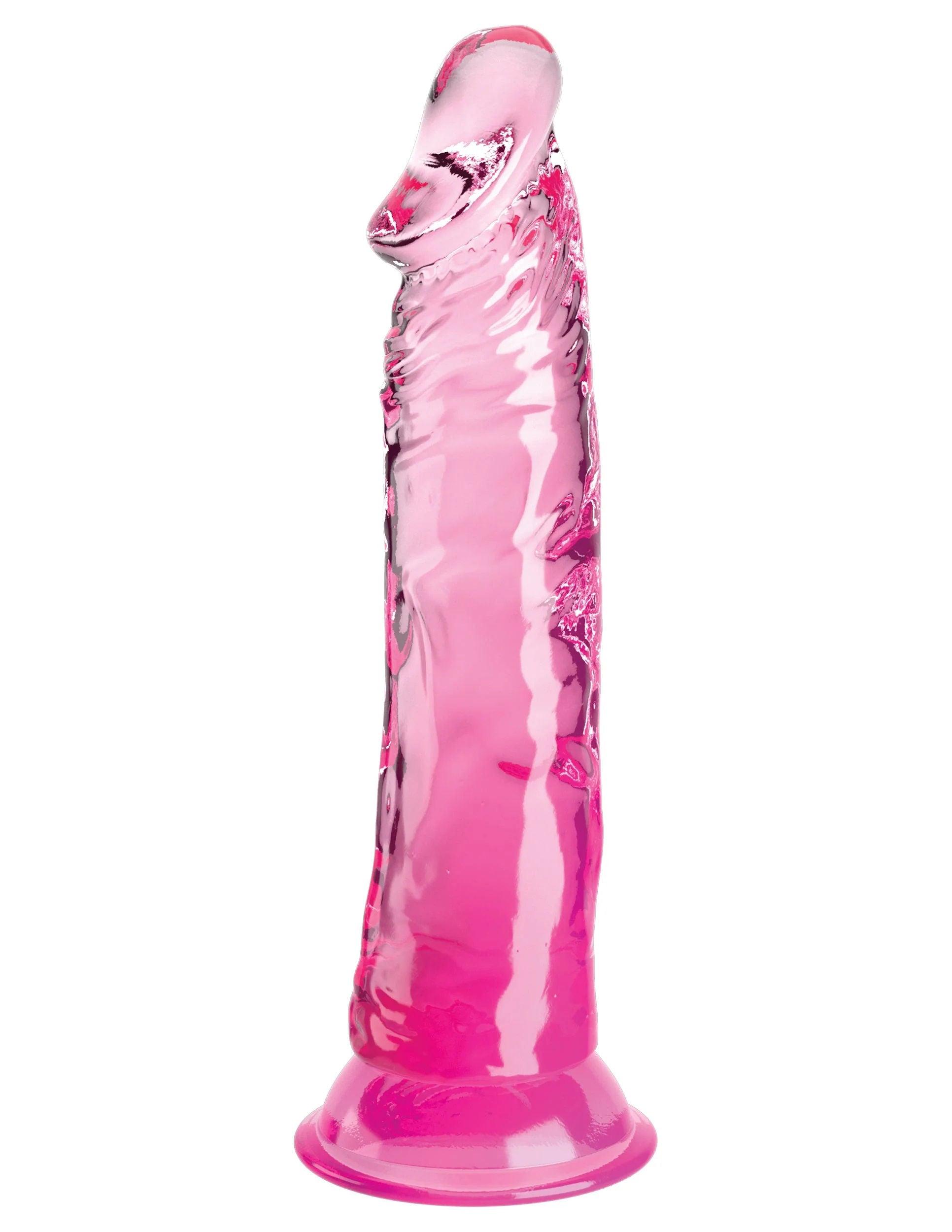 King Cock Clear 8 Inch - Pink - Love It Wet