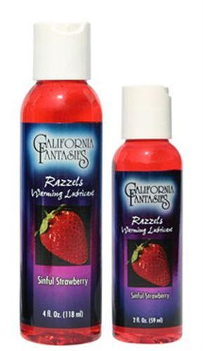 Razzels Warming Lubricant - Sinful Strawberry - 2.5 Oz. Bottle - Love It Wet