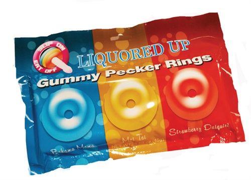 Liquored Up Gummy Pecker Rings - Love It Wet