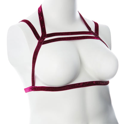 Gender Fluid Sugar Coated Harness - Small/large - Raspberry - Love It Wet