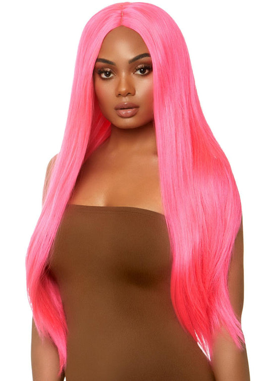 Long Straight Wig 33 Inch - Pink - Love It Wet