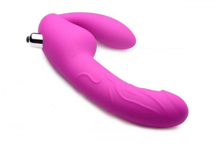 Royal Rider Vibrating Strapless Strap- on Dildo - Pink - Love It Wet