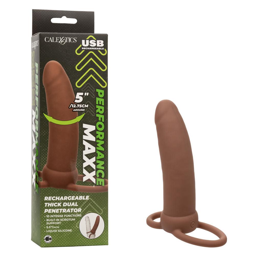 Performance Maxx Rechargeable Thick Dual Penetrator - Ivory - Love It Wet