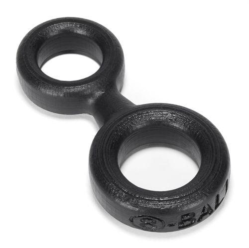 8-Ball Cockring With Attached Ball Ring Oxballs - Black - Love It Wet