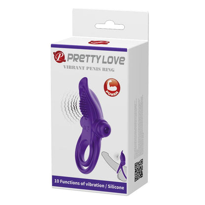 Pretty Love Vibrant Penis Ring - Purple - Love It Wet