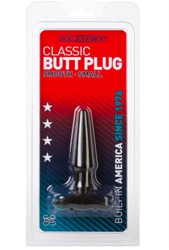 Classic Butt Plug Smooth - Small - Black - Love It Wet