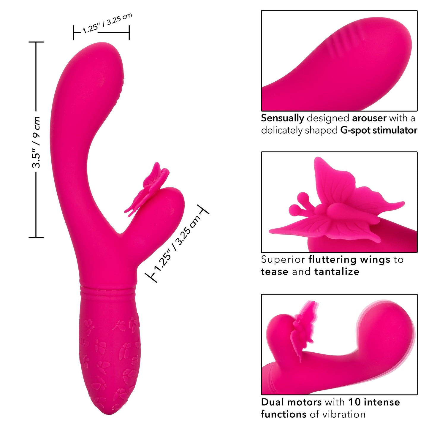 Rechargeable Butterfly Kiss Flutter - Pink - Love It Wet