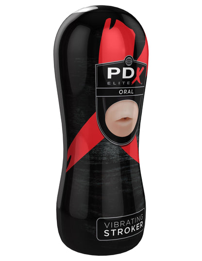 Pdx Elite Vibrating Stroker Oral - Love It Wet