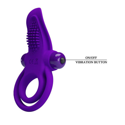 Pretty Love Vibrant Penis Ring - Purple - Love It Wet