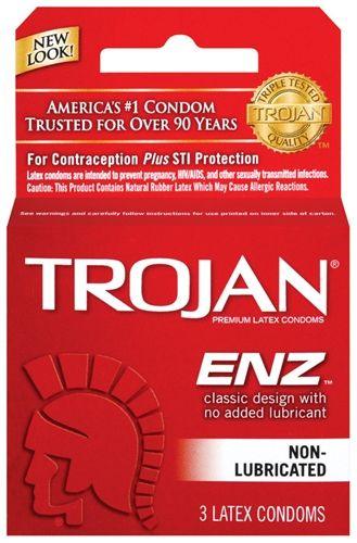 Trojan Enz Non-Lubricated Condoms - 3 Pack - Love It Wet