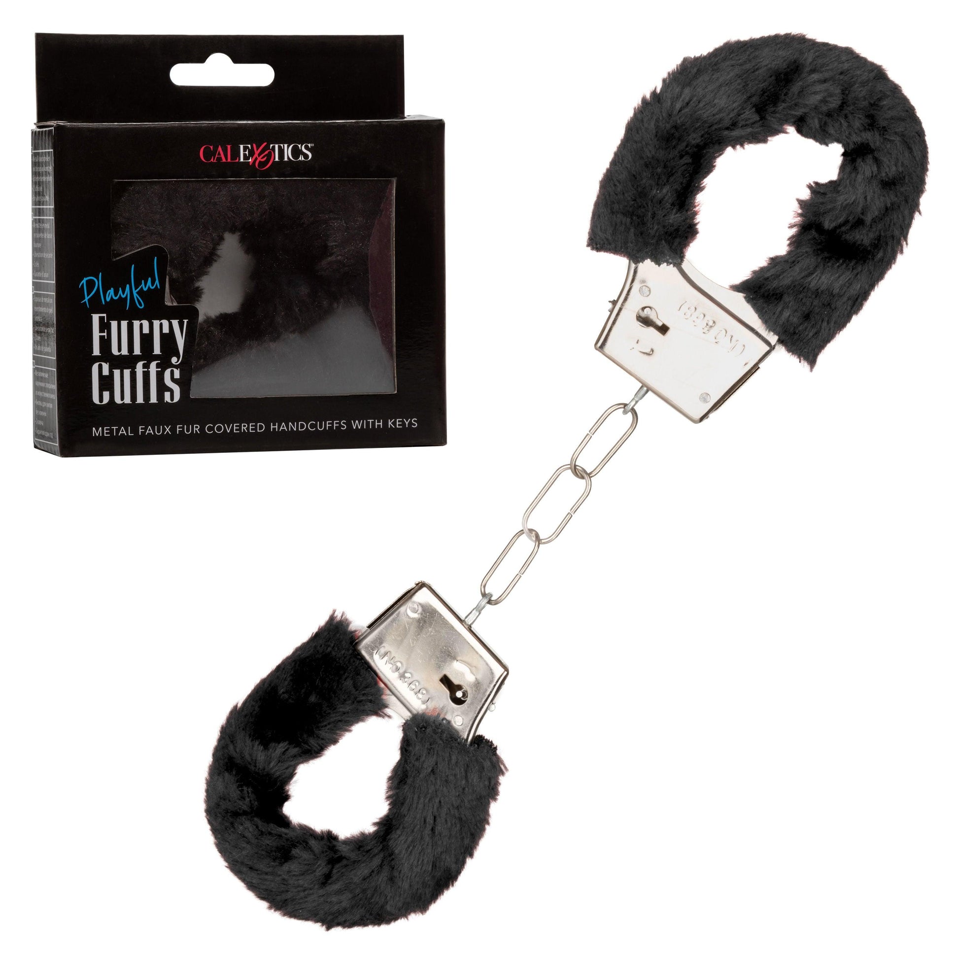 Playful Furry Cuffs - Black - Love It Wet