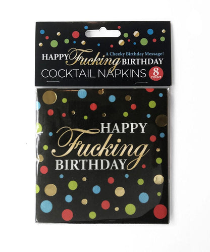 Happy Fucking Birthday Cocktail Napkins - Love It Wet