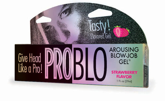 Problo Arousing Blow-Job Gel - Strawberry - 1.5 Fl. Oz. - Love It Wet