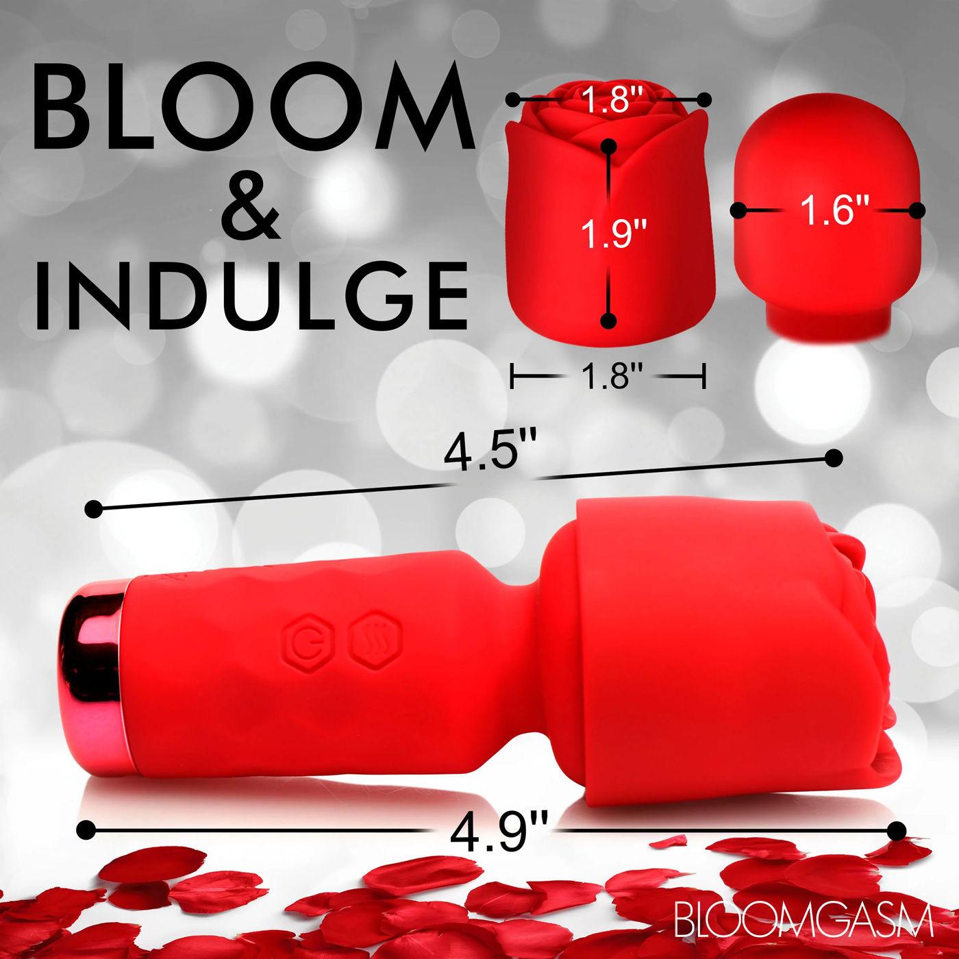 Pleasure Rose-Petite Mini Silicone Rose Wand - Red - Love It Wet