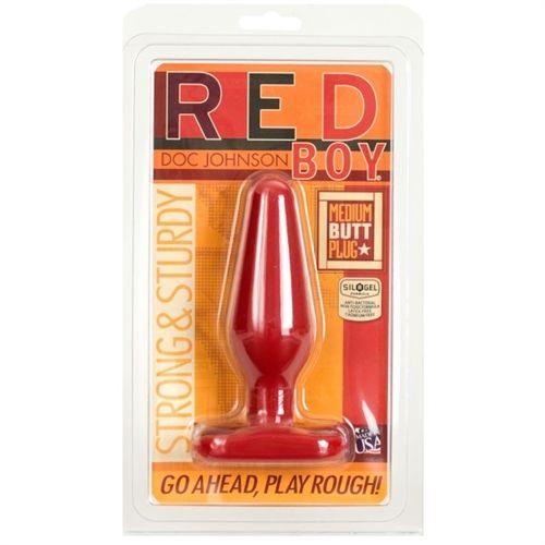 Red Boy Medium Butt Plug - Love It Wet