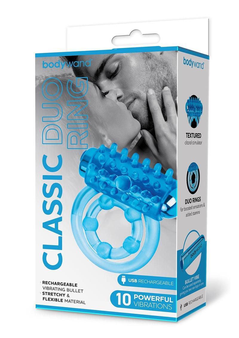 Bodywand Rechargeable Classic Duo Ring - Blue - Love It Wet