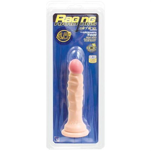 Raging Hard Ons Slimline With Suction Cup 4.5 Inch Dong - Love It Wet