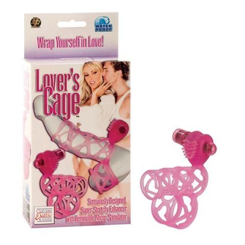 Lovers Cage Stretchy Cock Cage Comfortable Scrotum Cage - Pink - Love It Wet