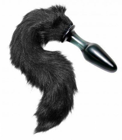 Midnight Fox Glass Plug With Tail - Love It Wet