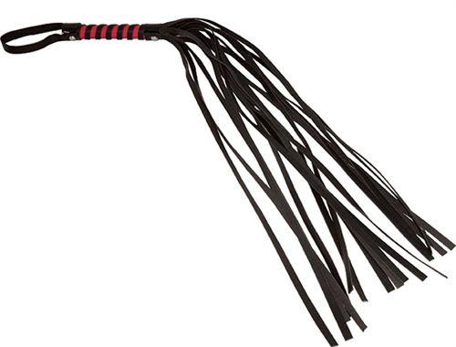 Sex and Mischief Stripe Flogger - Red and Black - Love It Wet