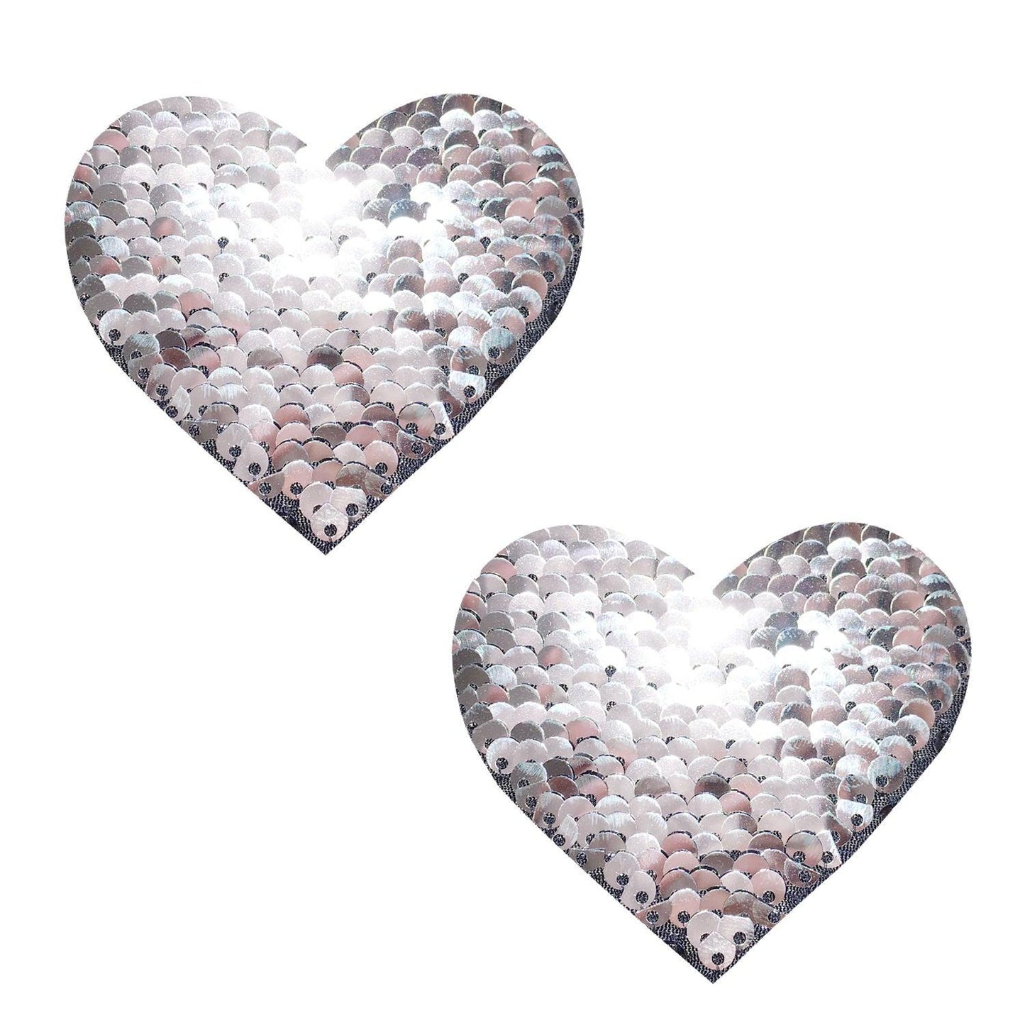 Sequin Medusa Magic Flip Black to Silver I Heart U Nipztix Pasties - Love It Wet