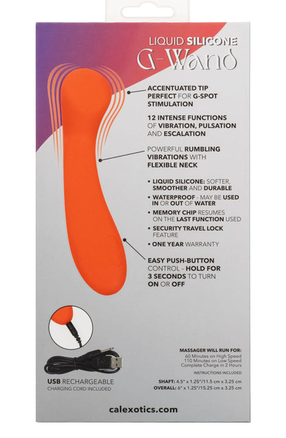 Stella Liquid Silicone G-Wand - Orange - Love It Wet