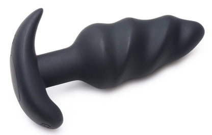 21x Silicone Swirl Plug With Remote -Black - Love It Wet