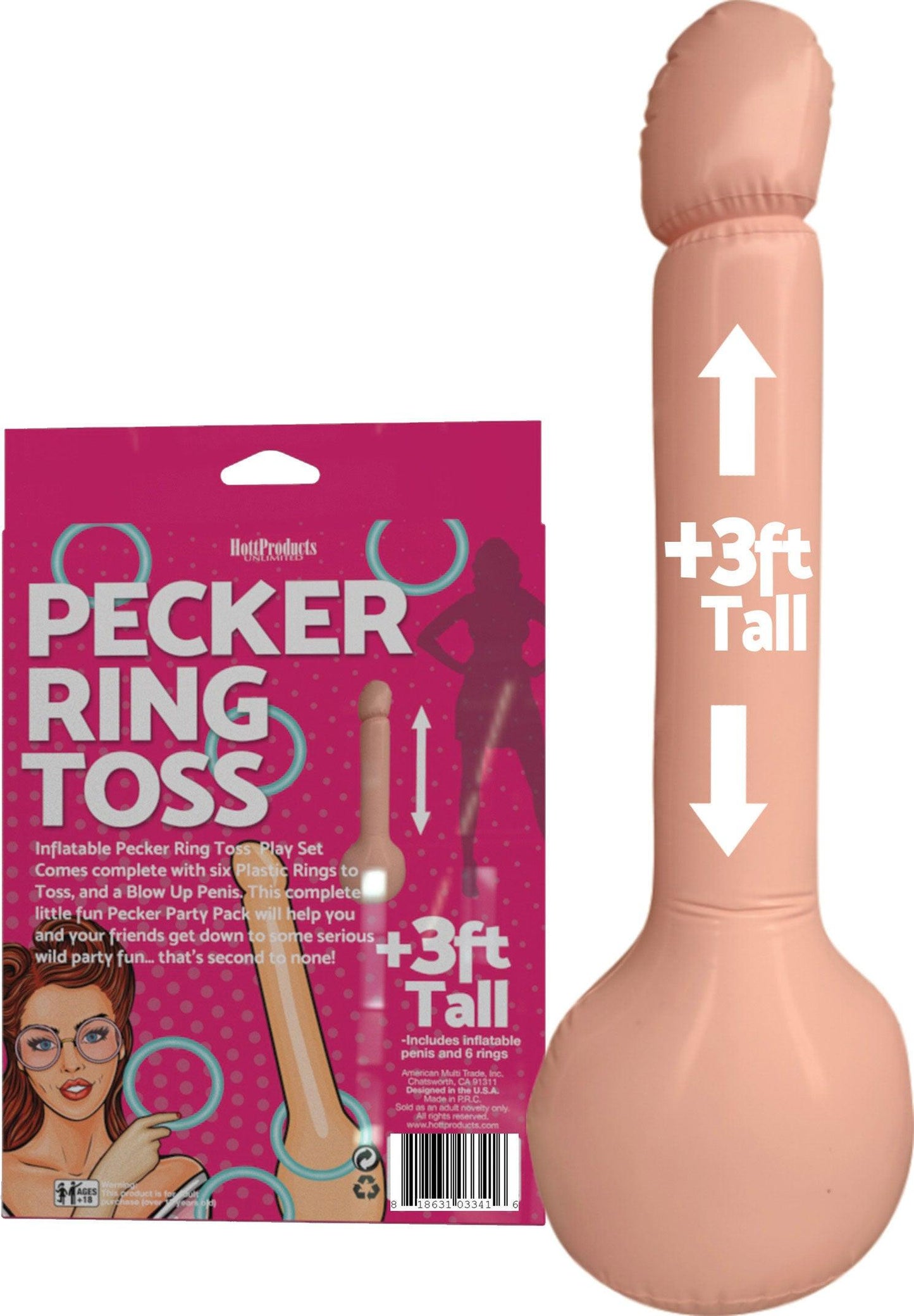 Inflatable Pecker Ring Toss - Love It Wet