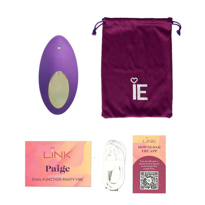 Link Paige - App Connected Dual Function Panty Vibe - Purple - Love It Wet