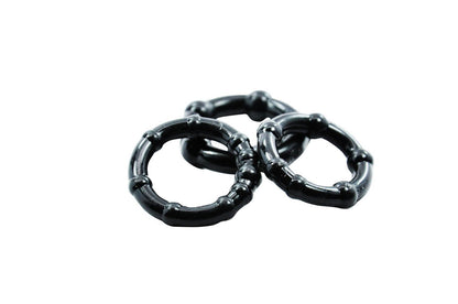 Cockring Combo Beaded - Black - Love It Wet