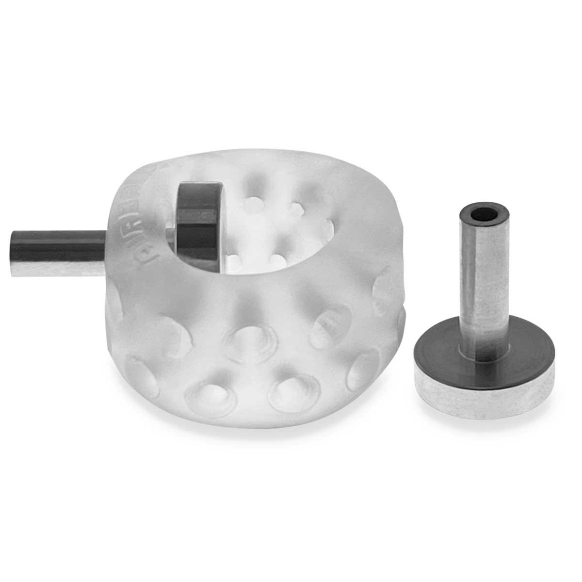 Airballs Electro Air-Lite Ballstretcher With Two 4mm Electro Contact - Clear Ice - Love It Wet