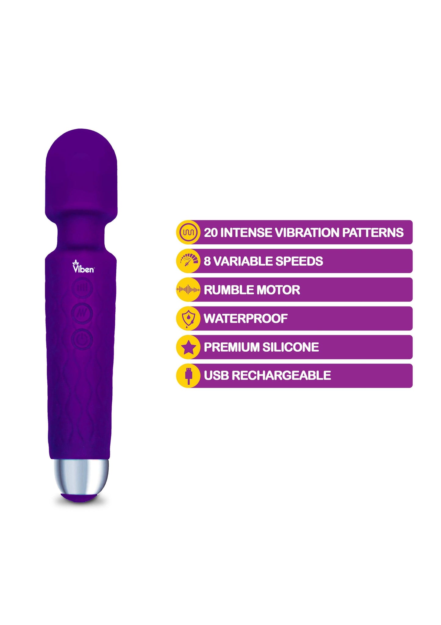 Tempest - Intense Wand Massager - Violet - Love It Wet