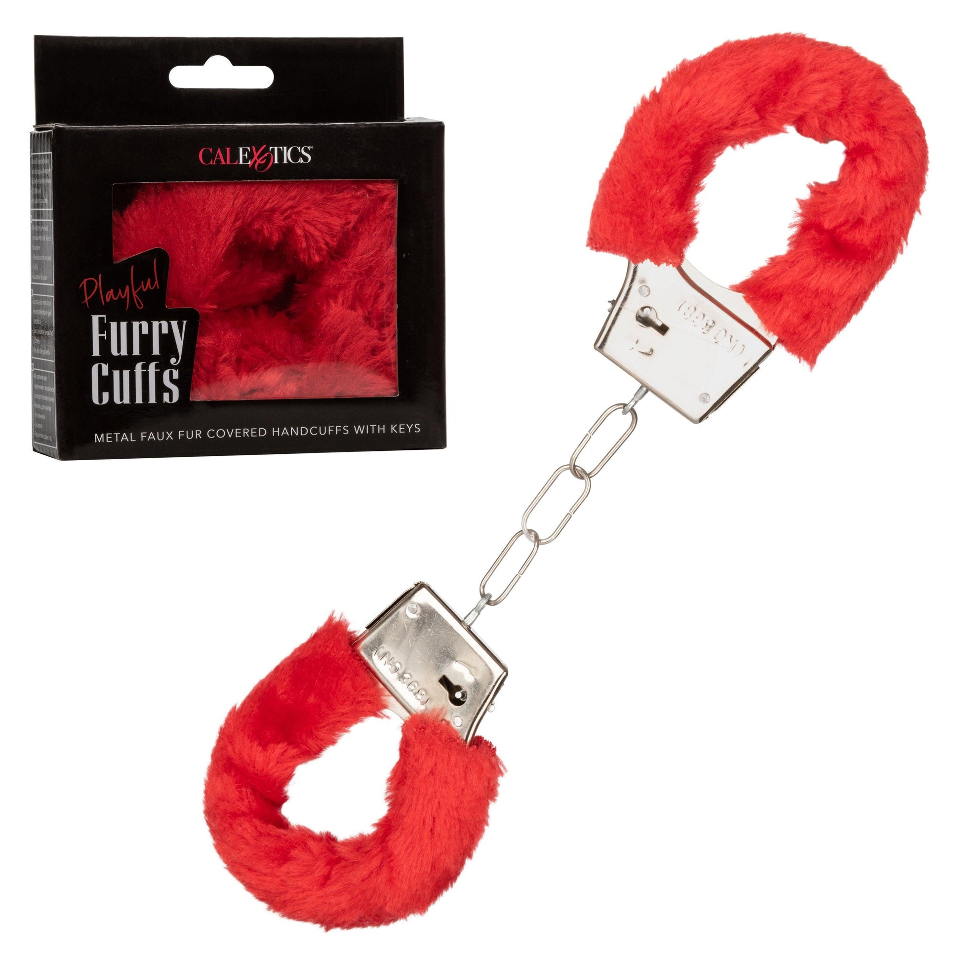 Playful Furry Cuffs - Red - Love It Wet