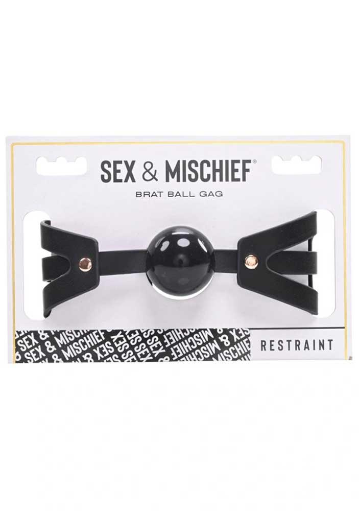 Brat Ball Gag - Black / Rose Gold - Love It Wet