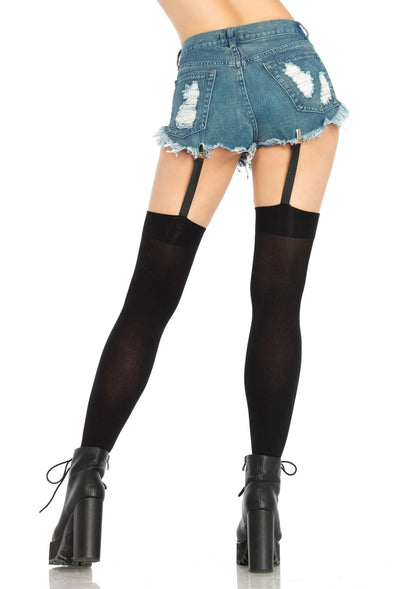 Attached Clip Garter Thigh Highs - One Size - Love It Wet