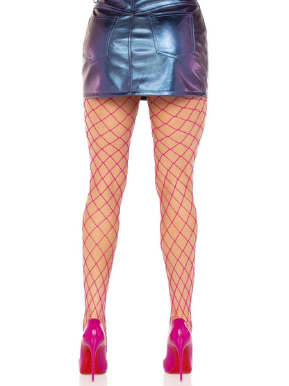 Spandex Diamond Net Tights - One Size - Neon Blue - Love It Wet