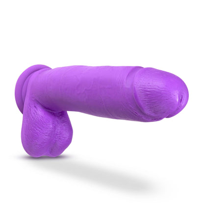 Neo Elite - 10 Inch Silicone Dual Density Cock With Balls - Neon Purple - Love It Wet