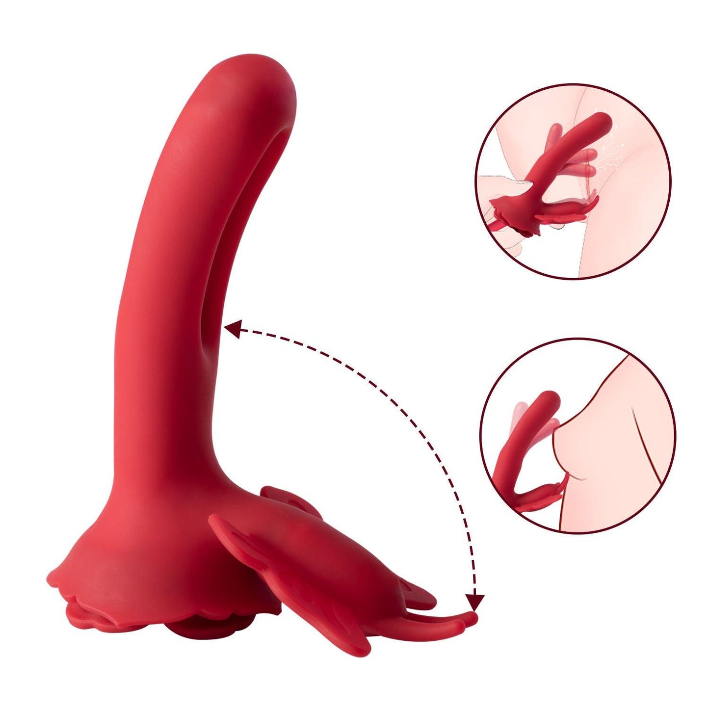 Layla - Butterfly Clit and G-Spot Vibrator - Red - Love It Wet