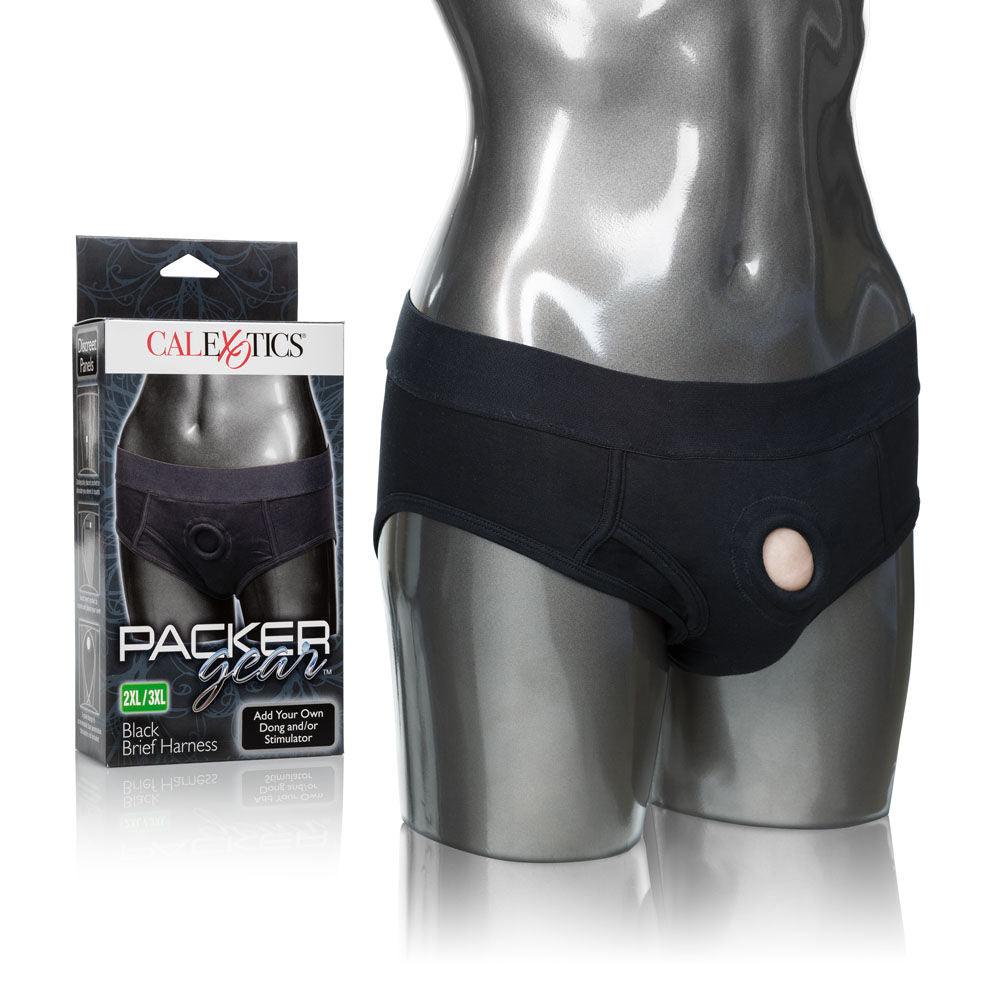 Packer Gear Black Brief Harness 2xl/3xl - Love It Wet