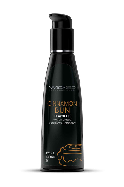 Aqua Cinnamon Bun Flavored Water Based Intimate Lubricant - 4 Fl. Oz. - Love It Wet