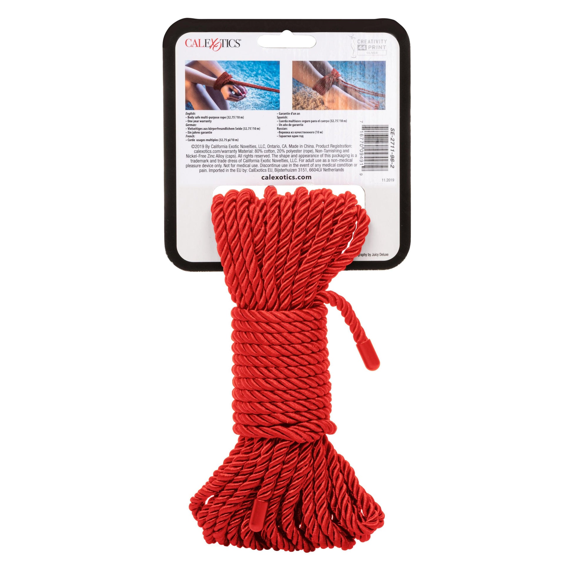 Scandal BDSM Rope 32.75ft/ 10m - Red - Love It Wet