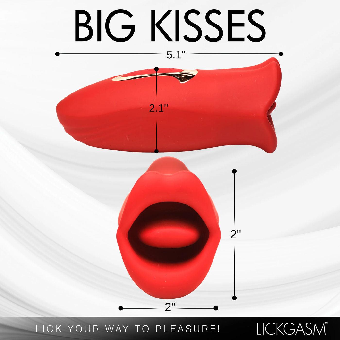 Lickgasm Kiss and Tell Mini Kissing and Vibrating Clitoral Stimulator - Red - Love It Wet