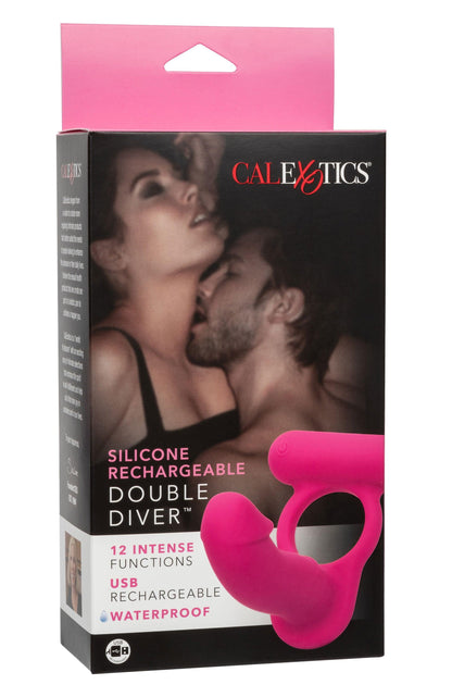 Silicone Rechargeable Double Diver - Pink - Love It Wet