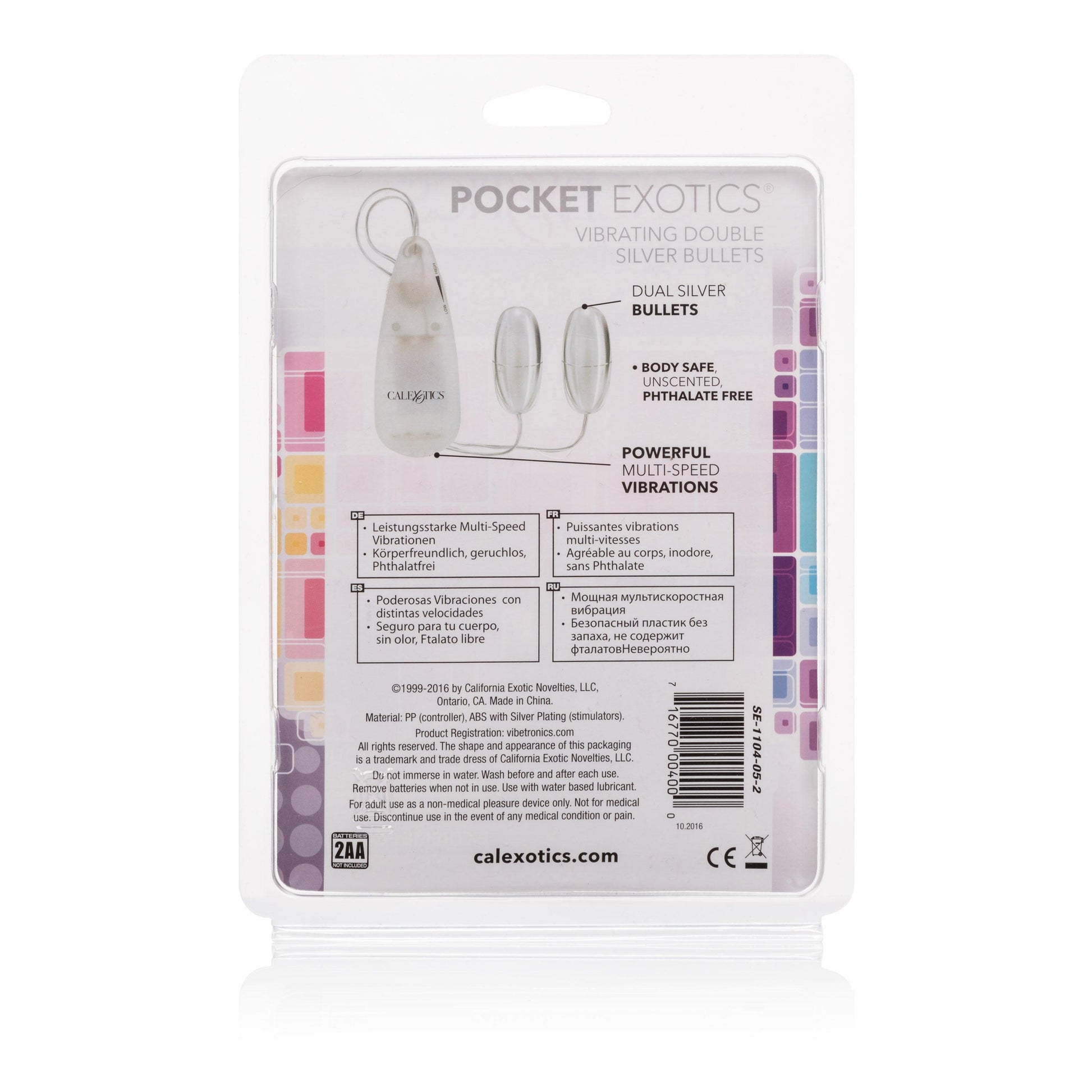 Pocket Exotics Vibrating Double Silver Bullets - Love It Wet