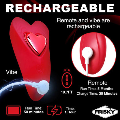 Love Connection Silicone Panty Vibe With Remote Control - Red - Love It Wet