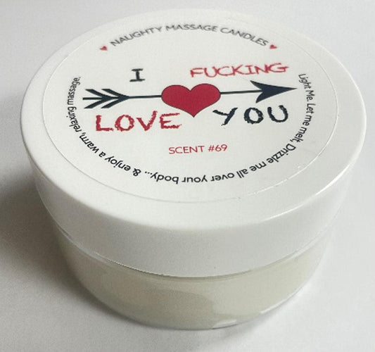 I F-Ing Love You Massage Candle - Madagascar Vanilla 1.7 Oz - Love It Wet